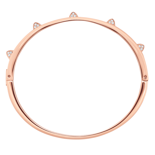 Dextera bangle, Pavé, White, Rose gold-tone plated 5184528