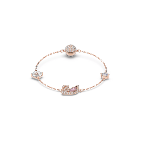Swan bracelet, Swan, Pink, Rose gold-tone plated 5485877