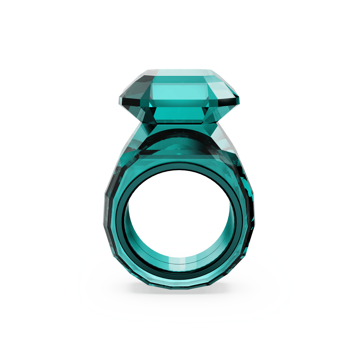 Lucent cocktail ring, Octagon cut, Green 5607344
