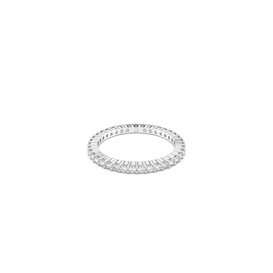 Matrix Vittore ring, Round cut, White, Silver-tone finish 5656299