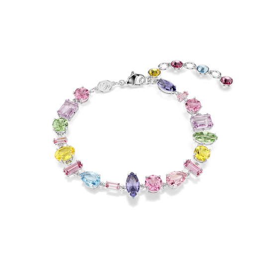 Gema bracelet, Mixed cuts, Multicolored, Rhodium plated 5656427