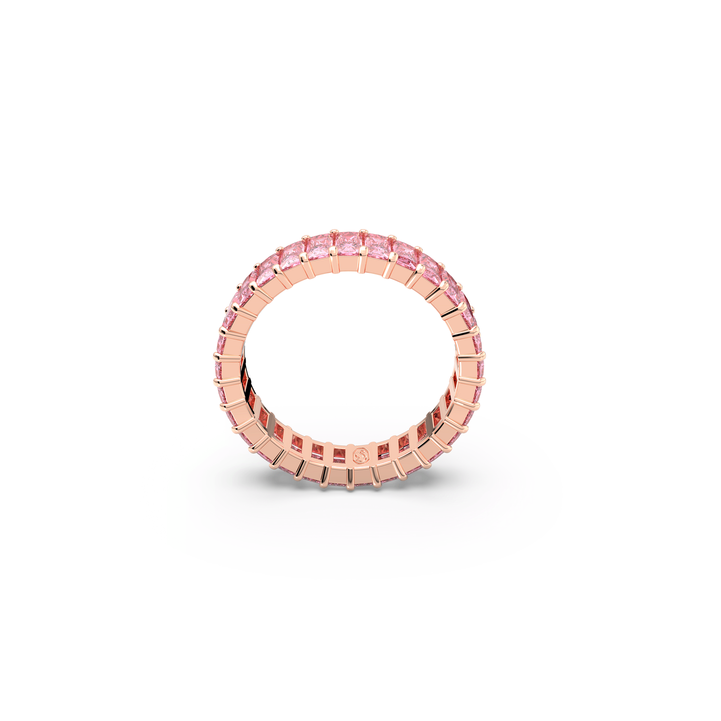 Matrix ring, Baguette cut, Pink, Rose gold-tone plated 5662103