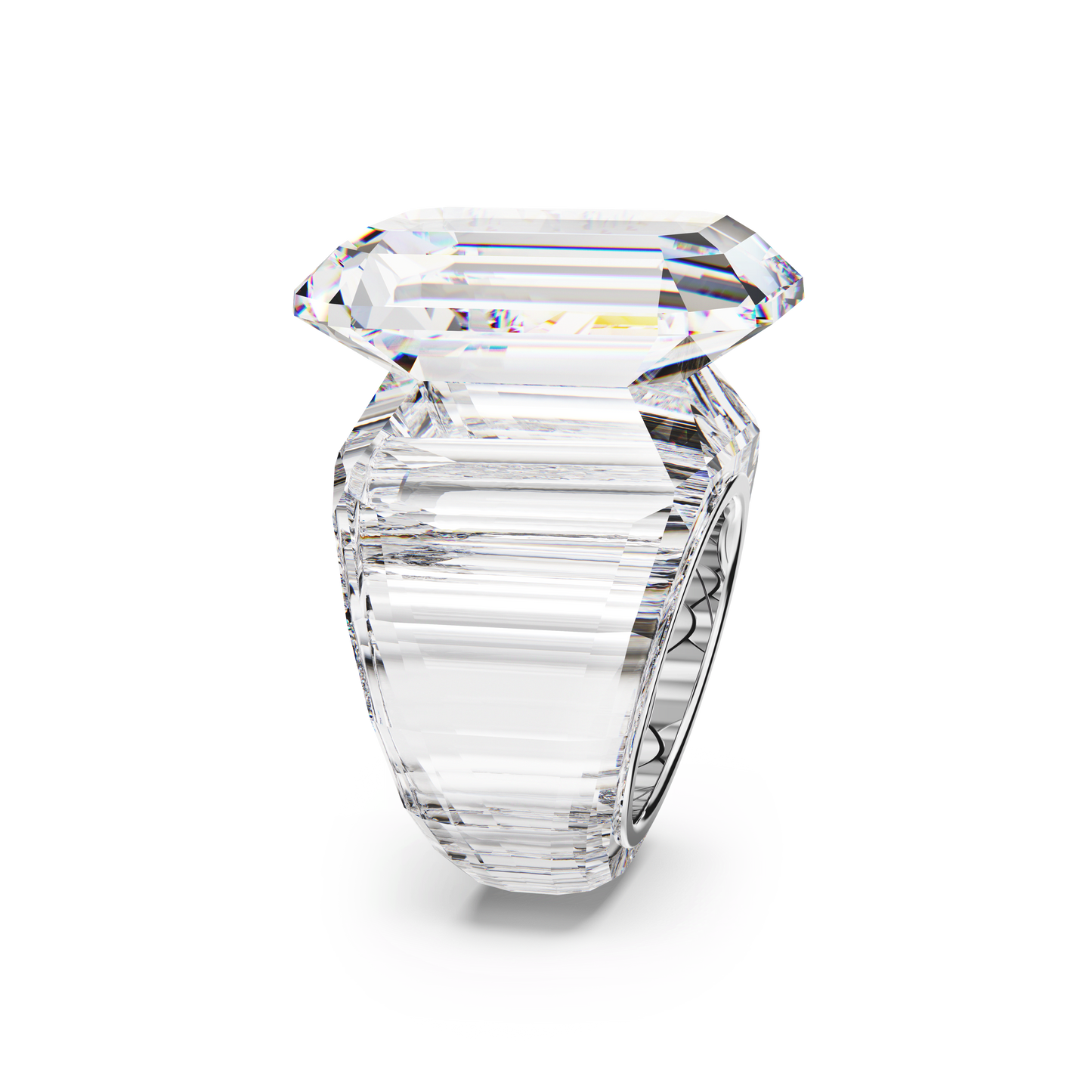 Lucent cocktail ring, Octagon cut, White