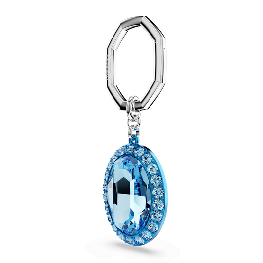 Key ring, Oval cut, Blue, Mixed metal finish 5666644
