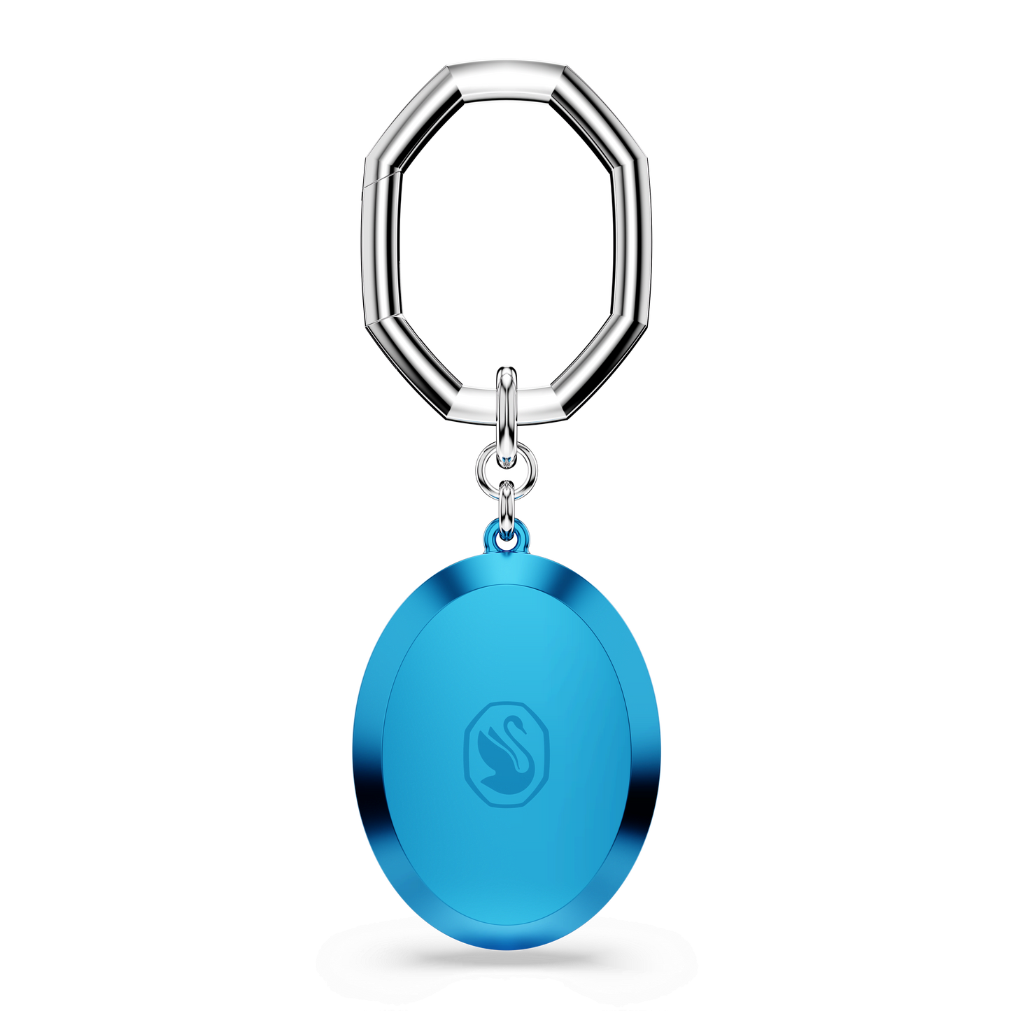 Key ring, Oval cut, Blue, Mixed metal finish 5666644