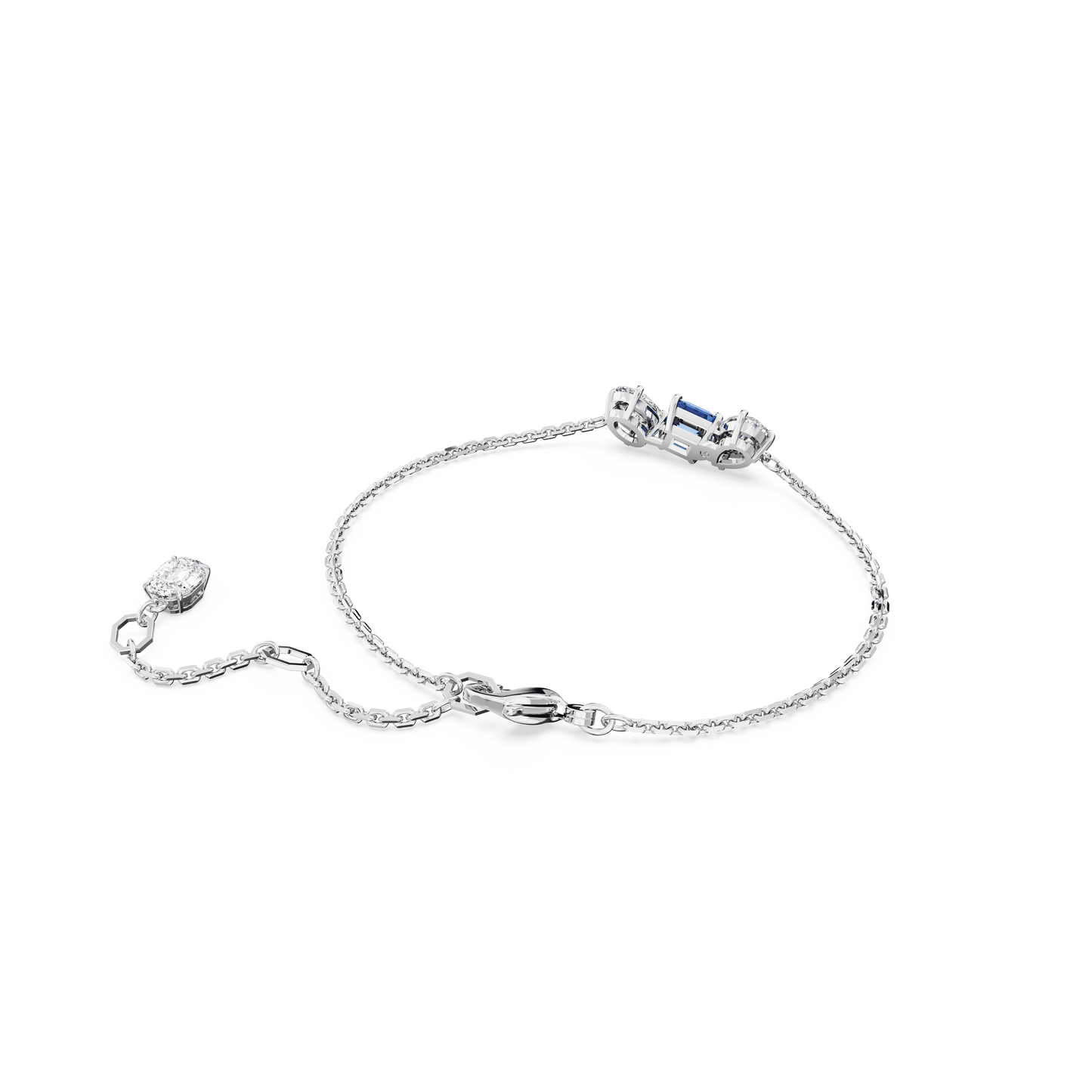 Mesmera bracelet, Mixed cuts, Blue, Rhodium plated 5668359