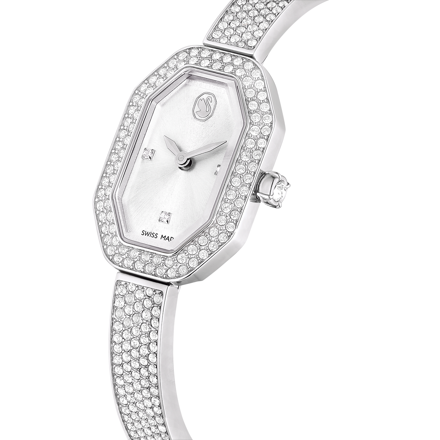 Dextera bangle watch, Swiss Made, Metal bracelet, Silver tone, Stainless steel 5672977