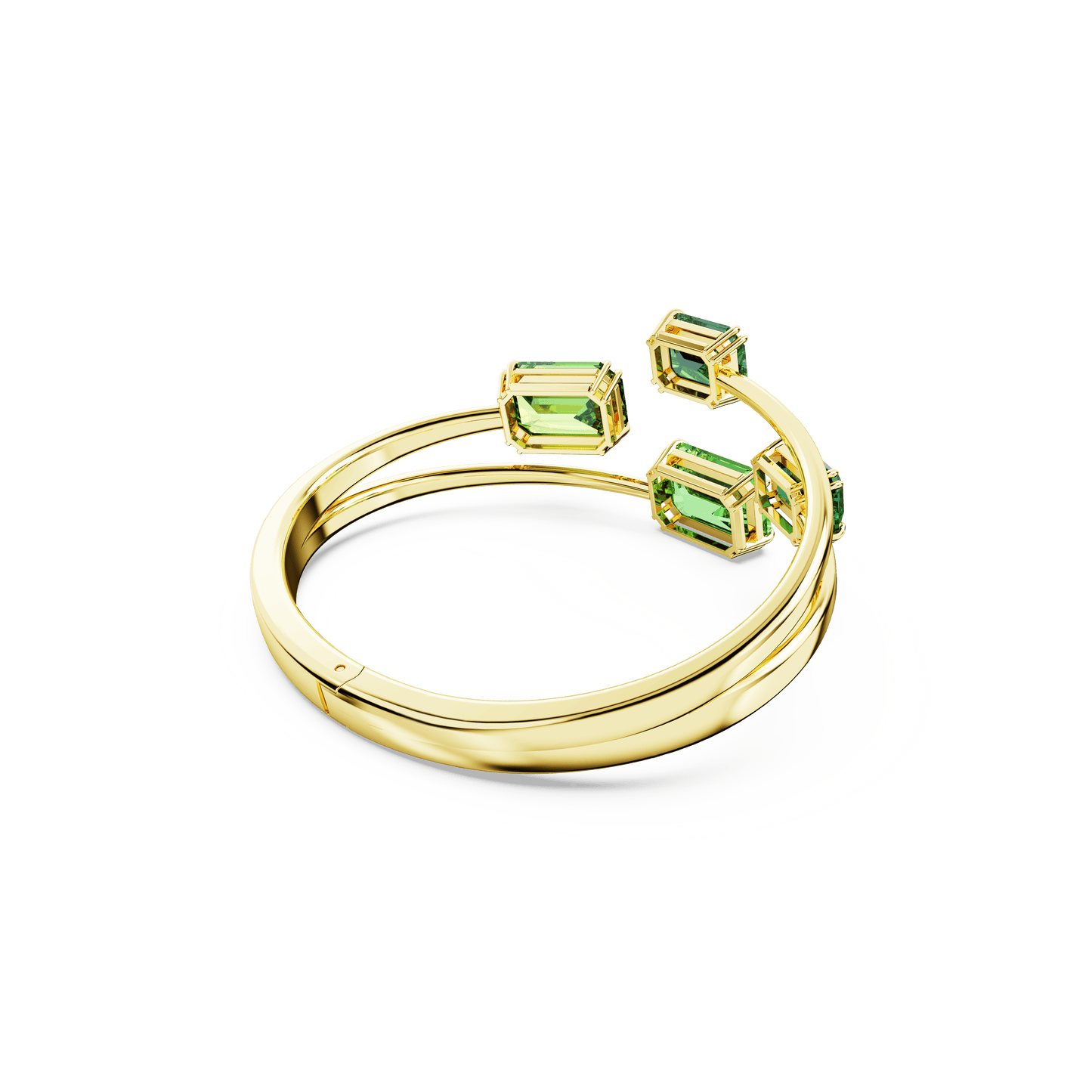 Millenia bangle, Octagon cut, Green, Gold-tone plated 5674995