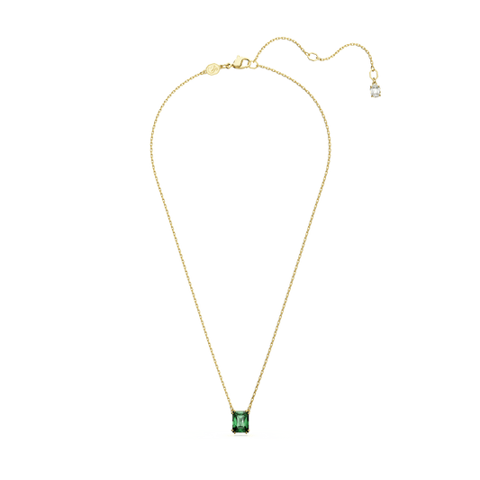Stilla pendant, Rectangular cut, Green, Gold-tone plated 5677141