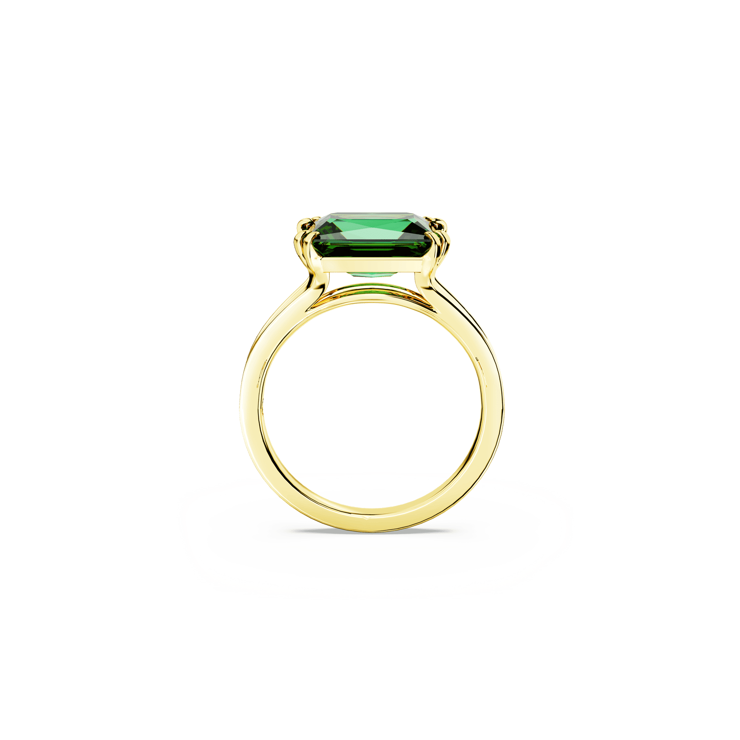 Stilla cocktail ring, Rectangular cut, Green, Gold-tone plated 5677145