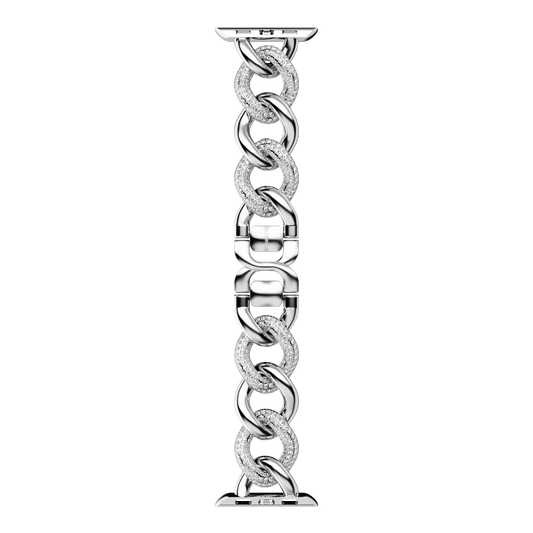 Chain strap, For Apple Watch® 40mm & 41mm, Silver tone, Stainless steel 5678671
