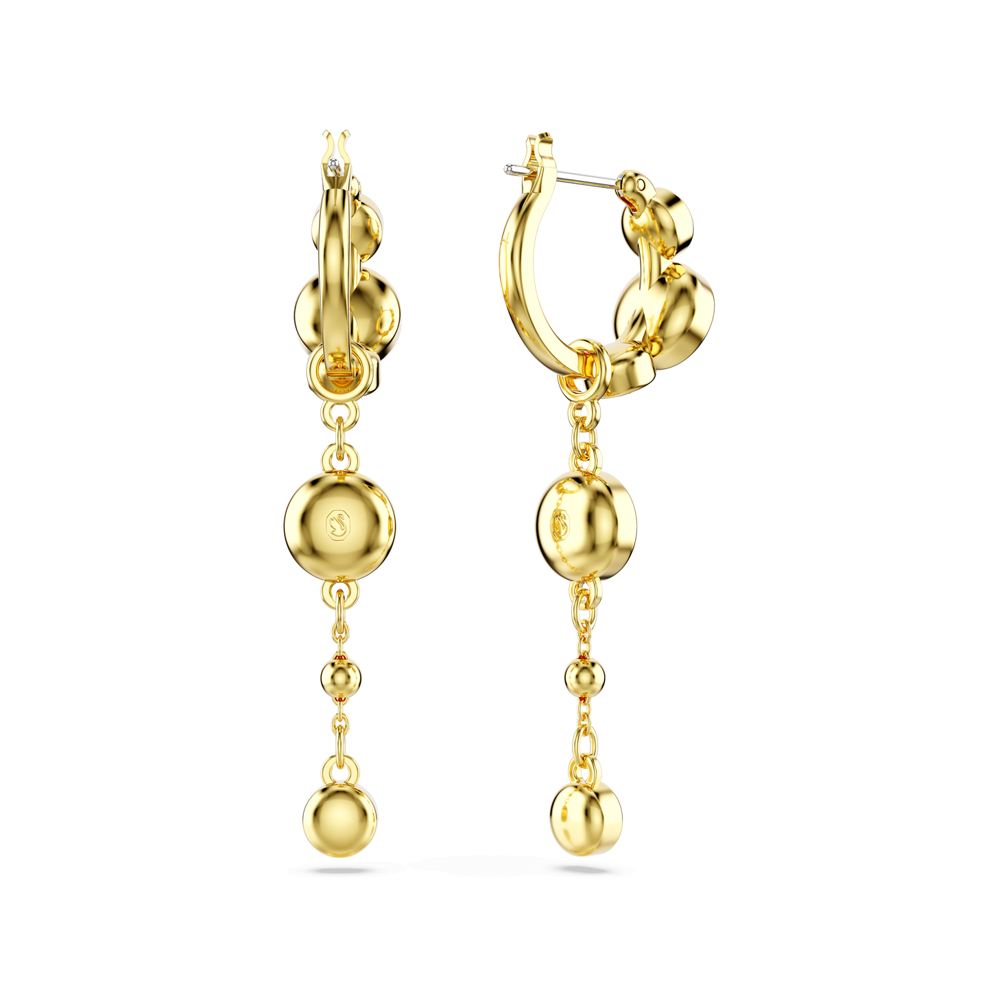 Imber drop earrings, Round cut, White, Mixed metal finish 5680097