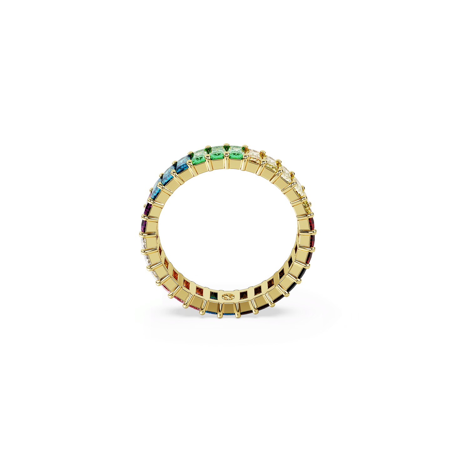 Matrix ring, Baguette cut, Multicolored, Gold-tone plated 5686632
