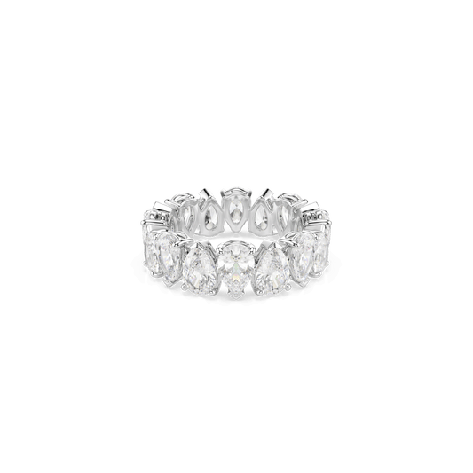 Matrix Vittore ring, Pear cut, White, Silver-tone finish 5689468