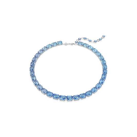 Millenia necklace, Octagon cut, Color gradient, Blue, Rhodium plated 5694136