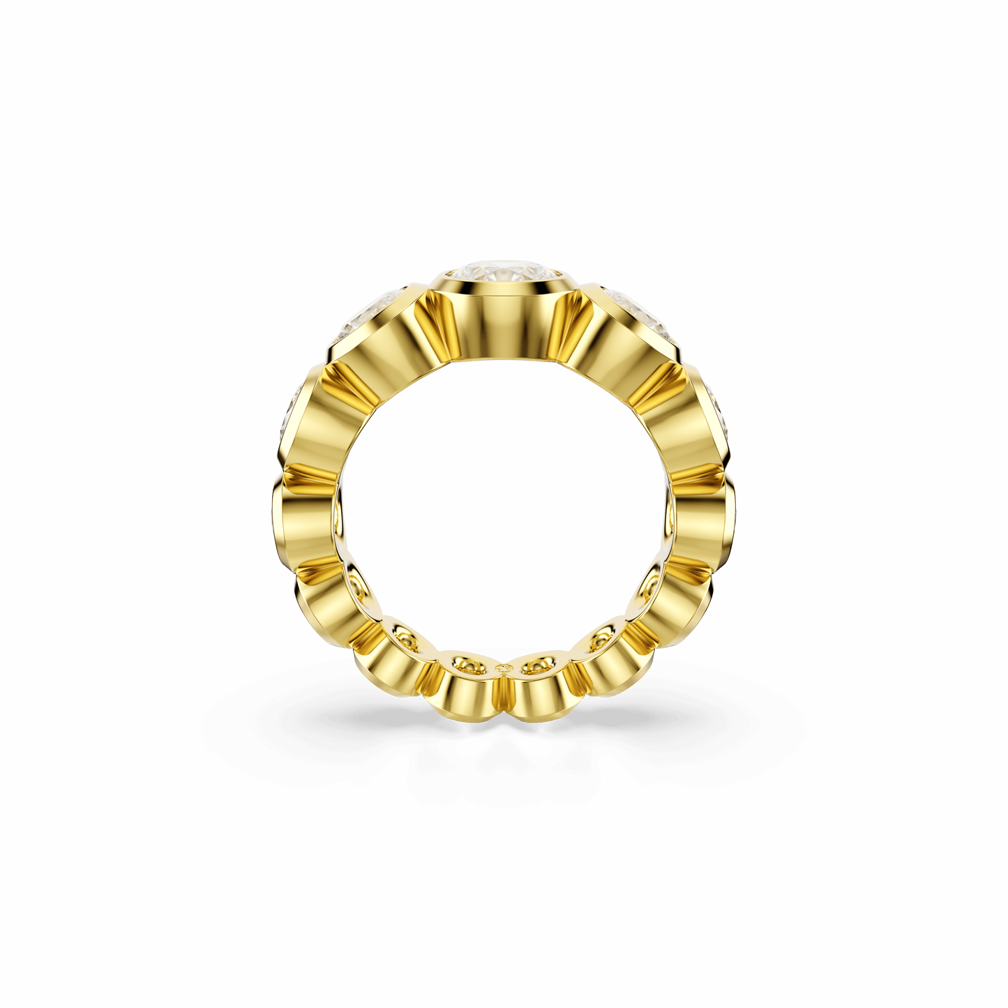 Imber ring, Mixed round cuts, White, Gold-tone plated 5705477