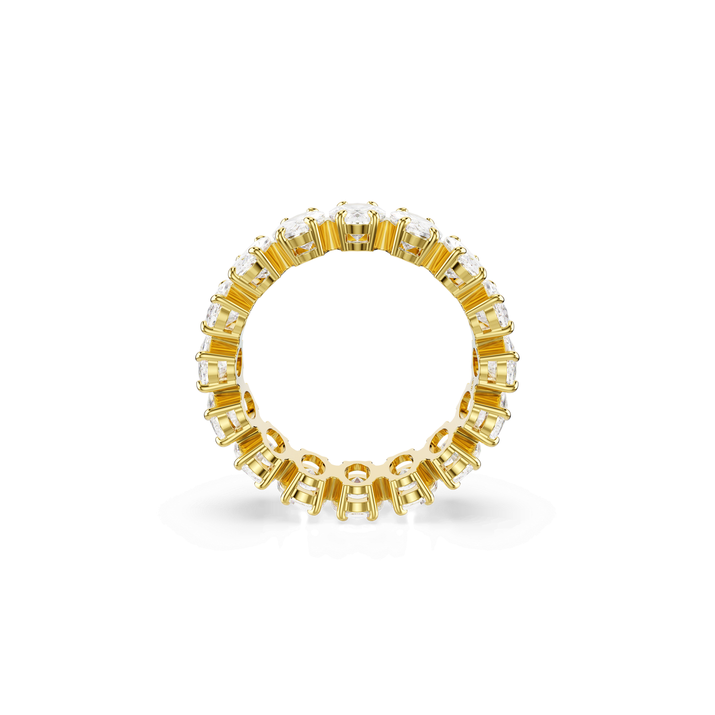 Matrix ring, Oval cut, White, Gold-tone plated 5707188