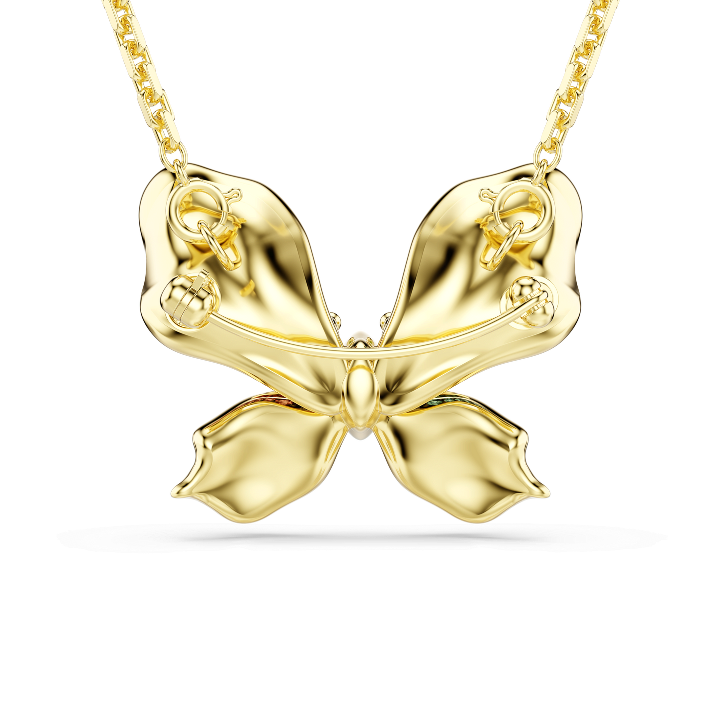 Idyllia pendant and brooch, Mixed cuts, Pavé, Butterfly, Multicolored, Gold-tone plated 5709951