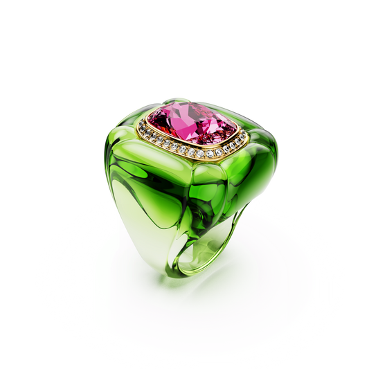 Dulcis cocktail ring, Cushion cut, Pavé, Multicolored 5709972