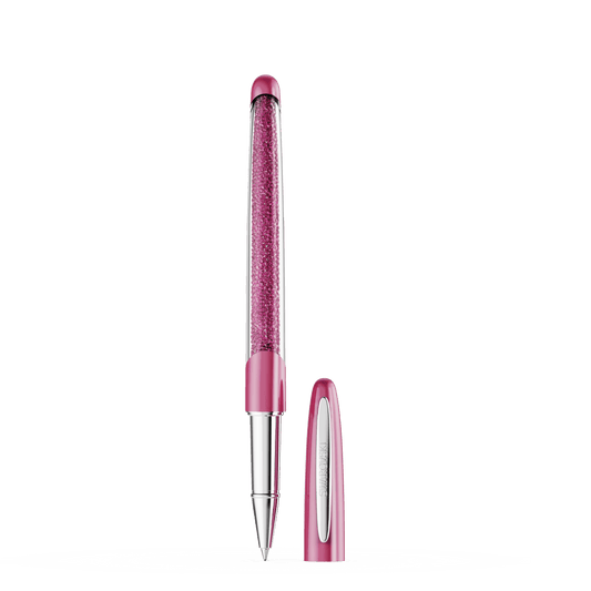 Crystalline rollerball pen, Pink, Chrome plated 5717141