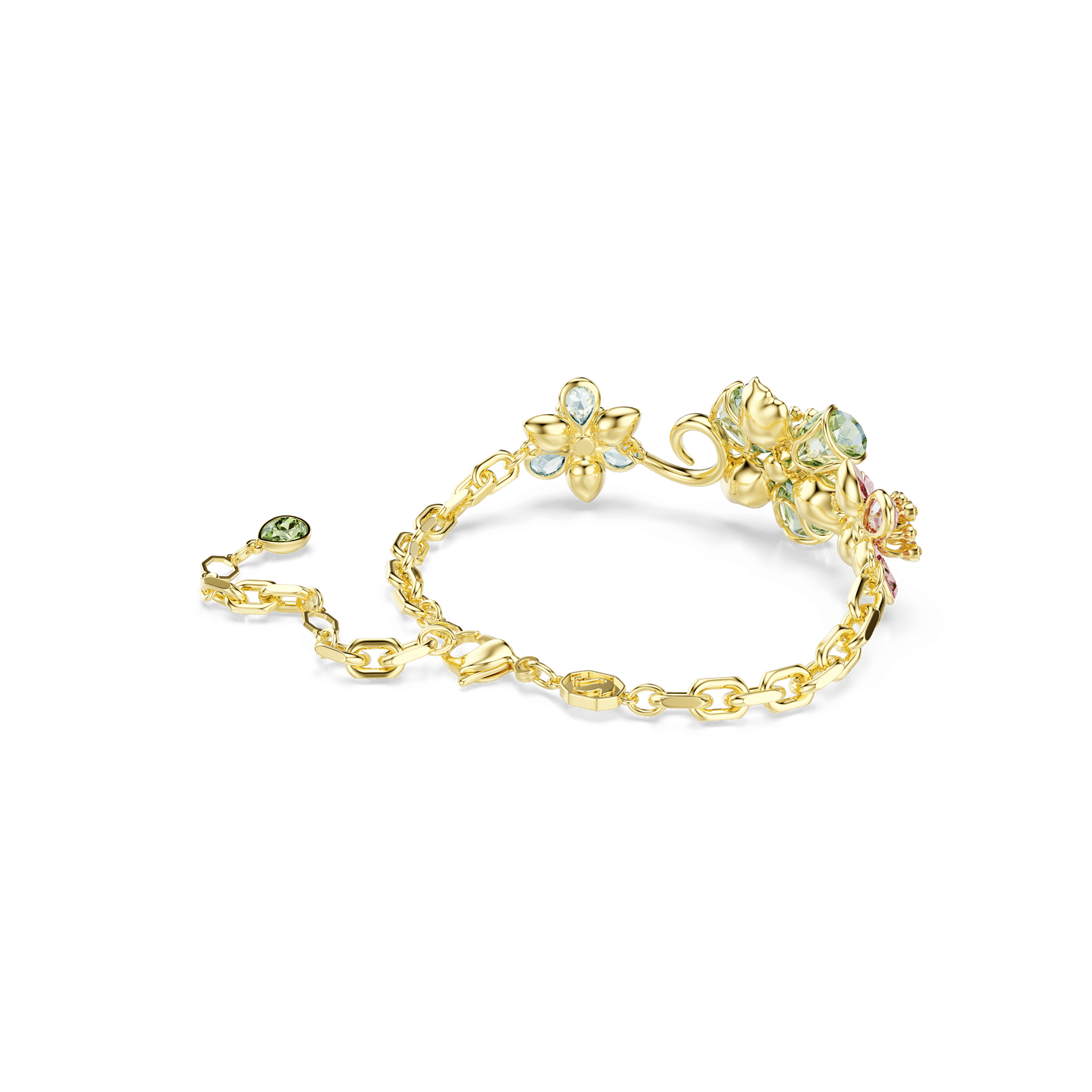 Idyllia bracelet, Mixed cuts, Flower, Multicolored, Gold-tone plated 5717156