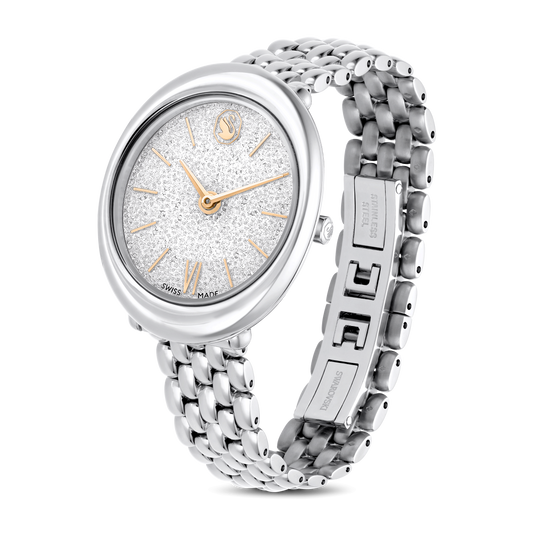 Imber bangle watch, Swiss Made, Metal bracelet, Silver tone, Stainless steel 5717590