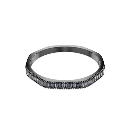 Matrix bangle, Baguette cut, Octagon shape, Gray, Ruthenium plated 5720365