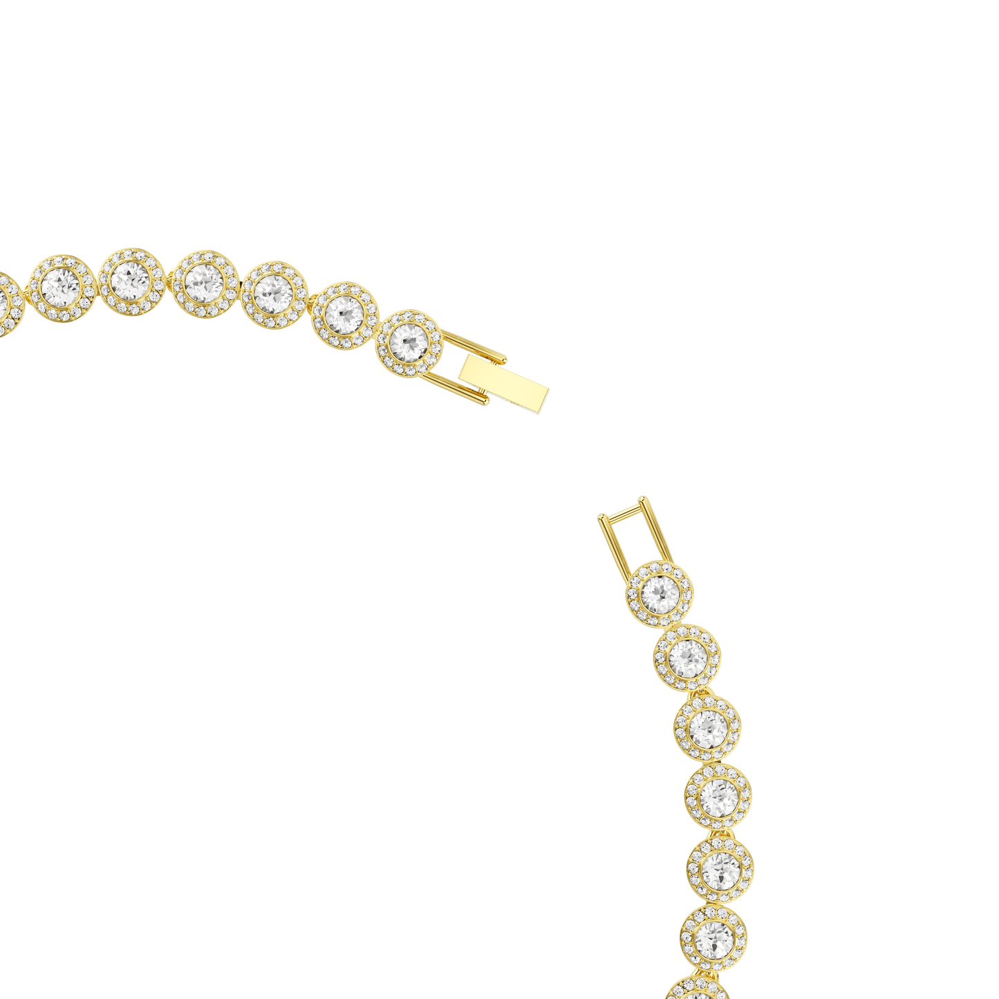 Una Angelic necklace, Round cut, White, Gold-tone plated 5720505