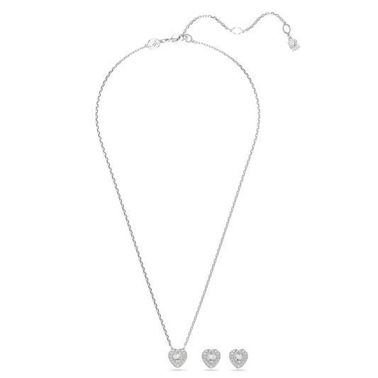Ariana Grande x Swarovski set, Mixed cuts, Heart, White, Rhodium plated 5720849