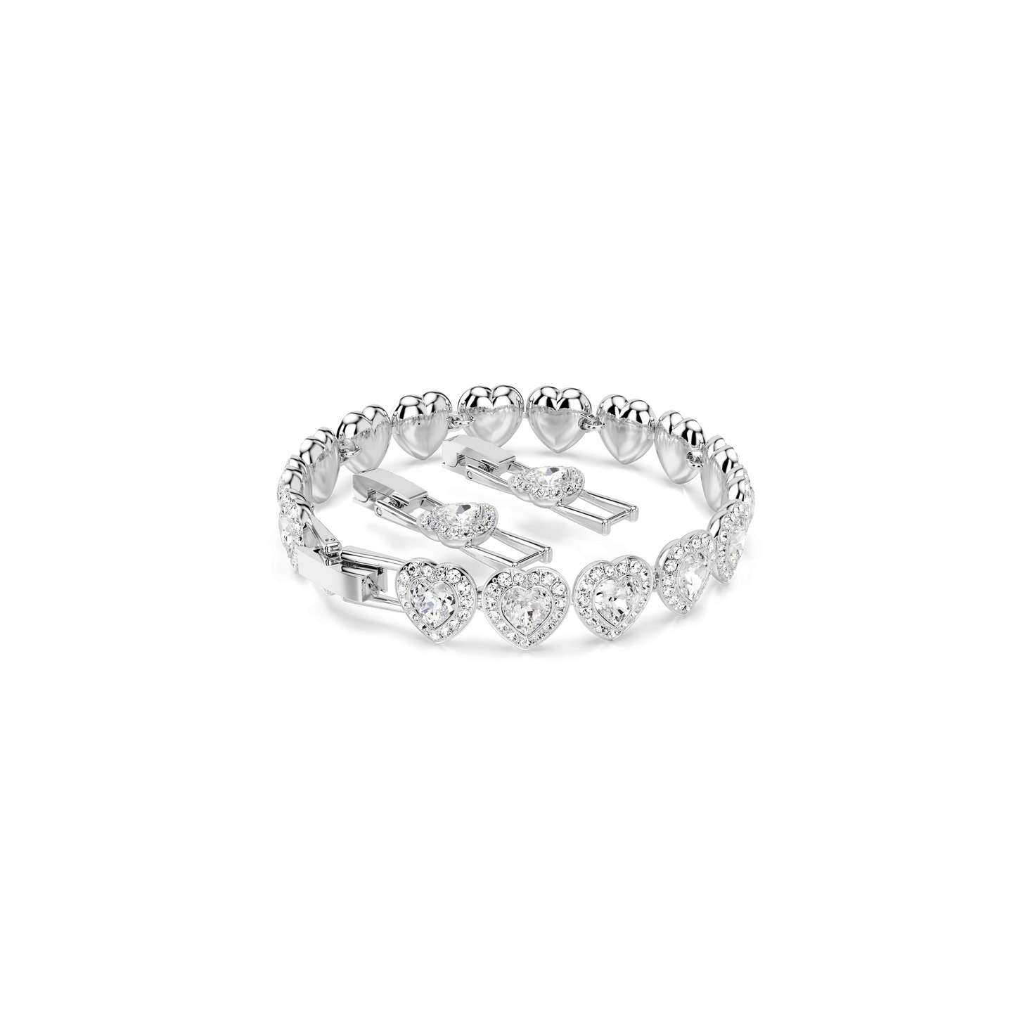 Ariana Grande x Swarovski bracelet, Mixed cuts, Heart, White, Rhodium plated 5720860
