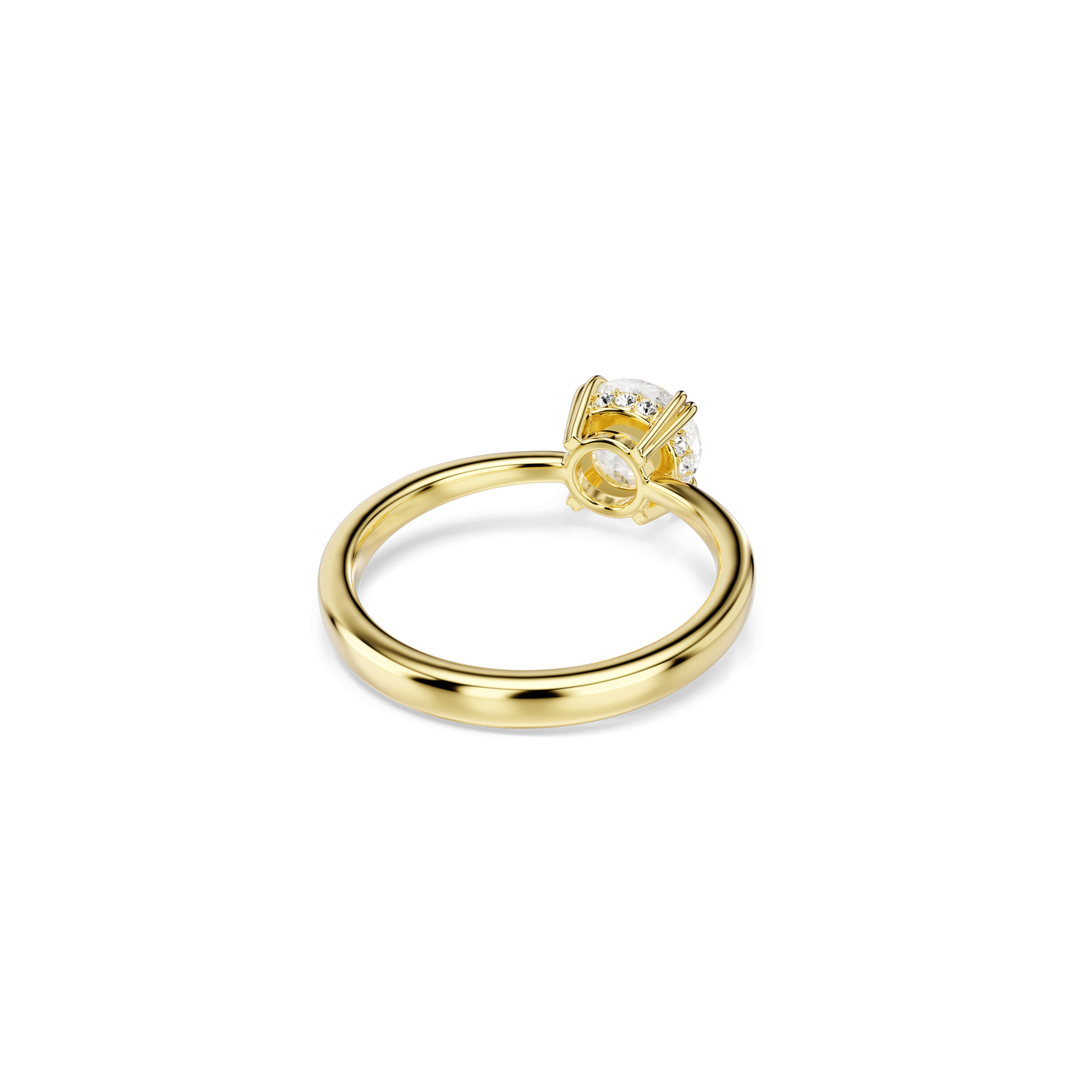 Stilla cocktail ring, Round cut, White, Gold-tone plated 5723331