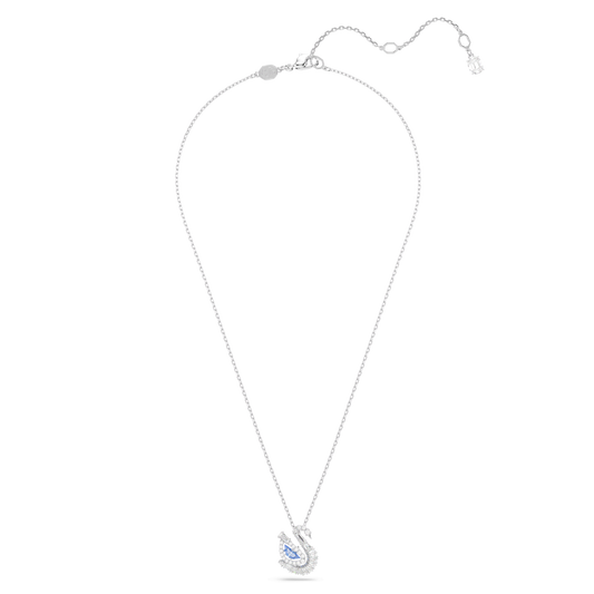 Swan pendant, Mixed cuts, Swan, Blue 5723389