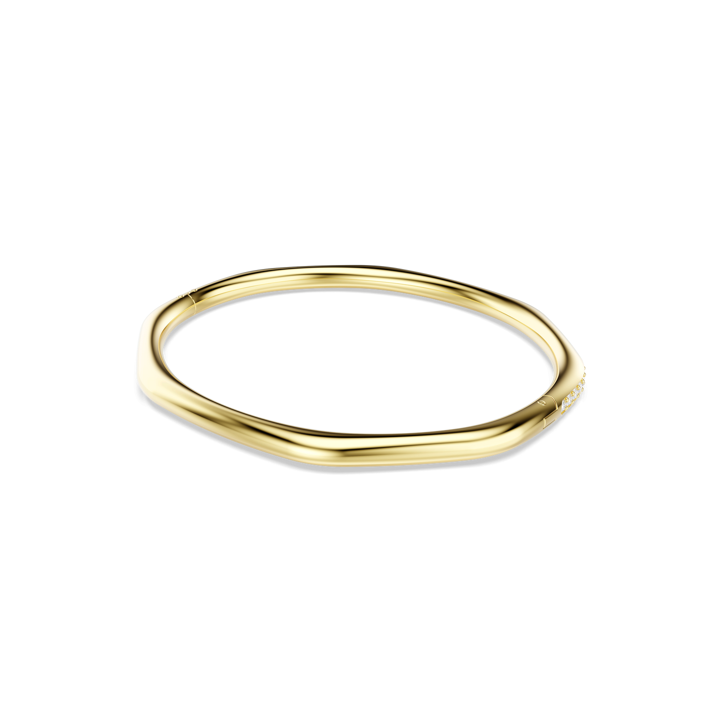 Dextera bangle, Octagon shape, Round cut, White, Gold-tone plated 5724580