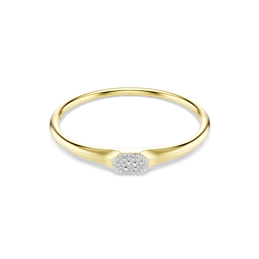Dextera bangle, Round cut, White, Gold-tone plated 5724599