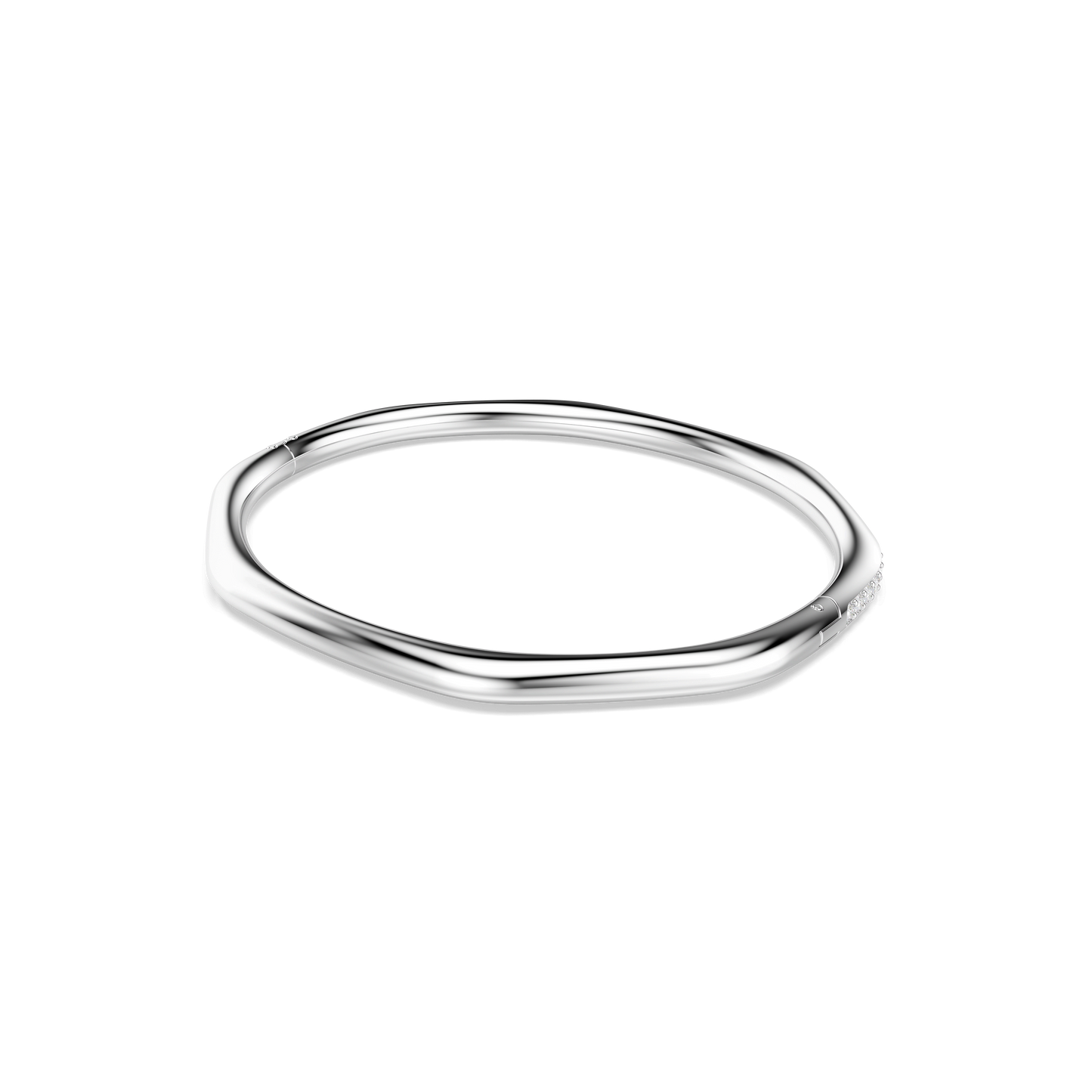 Dextera bangle, Octagon shape, Round cut, White, Rhodium plated 5725223