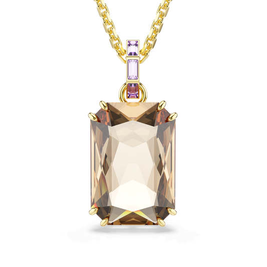 Millenia pendant, Octagon cut, Caramel, Gold-tone plated 5725752