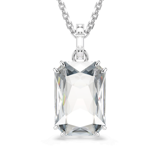 Millenia pendant, Octagon cut, White, Rhodium plated 5725768
