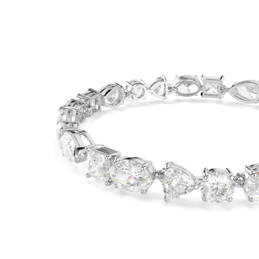 Mesmera bracelet, Mixed cuts, White, Rhodium plated 5731959