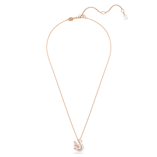 Swan pendant, Mixed cuts, Swan, Pink 5732414