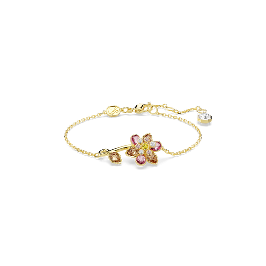 Idyllia bracelet, Mixed cuts, Flower, Multicolored, Gold-tone plated 5732423