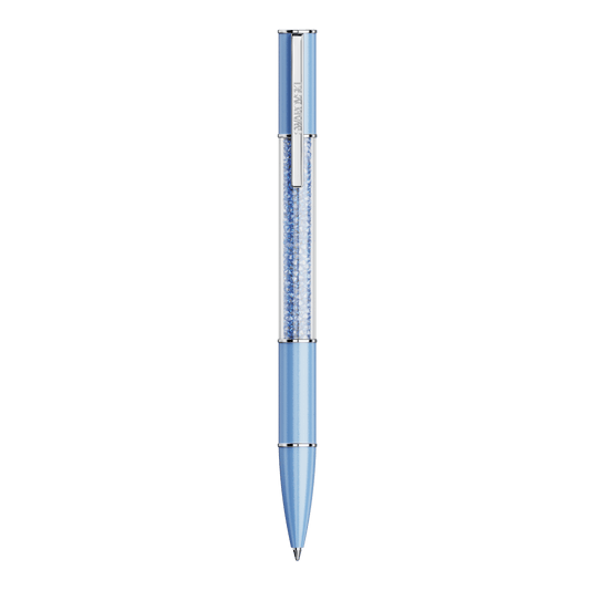 Crystalline ballpoint pen, ReCreated™ crystals, Blue, Blue lacquered, Chrome plated 5732972