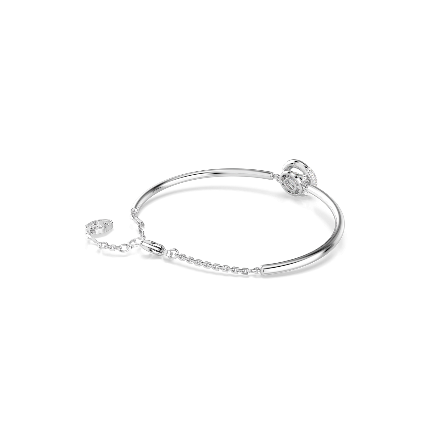 Dextera bangle, Round cut, White, Rhodium plated 5733399