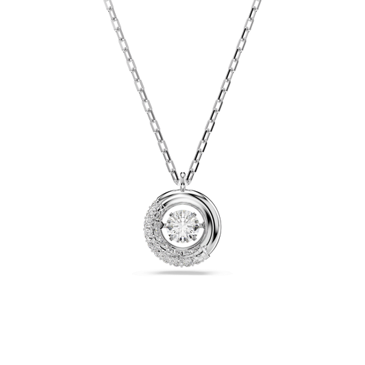 Dextera pendant, Round cut, White, Rhodium plated 5733400