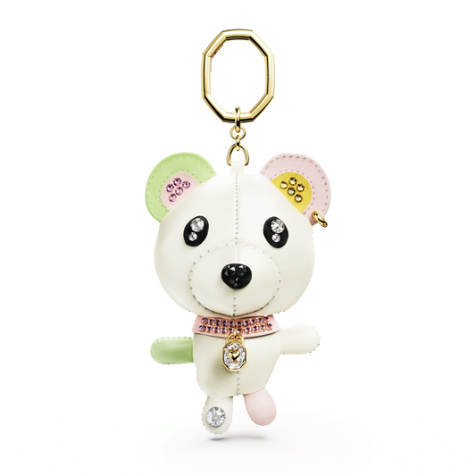Teddy bag charm, Bear, Multicolored, Gold-tone plated 5734069