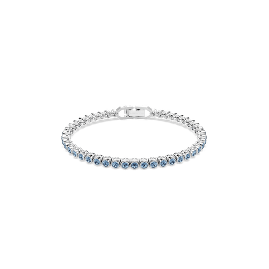 Imber Emily Tennis bracelet, Round cut, Blue, Rhodium plated 5734239