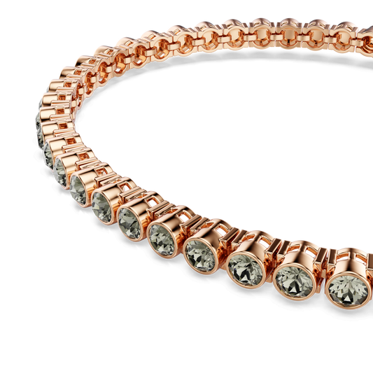 Imber Emily Tennis bracelet, Round cut, Black, Rose gold-tone plated 5734240