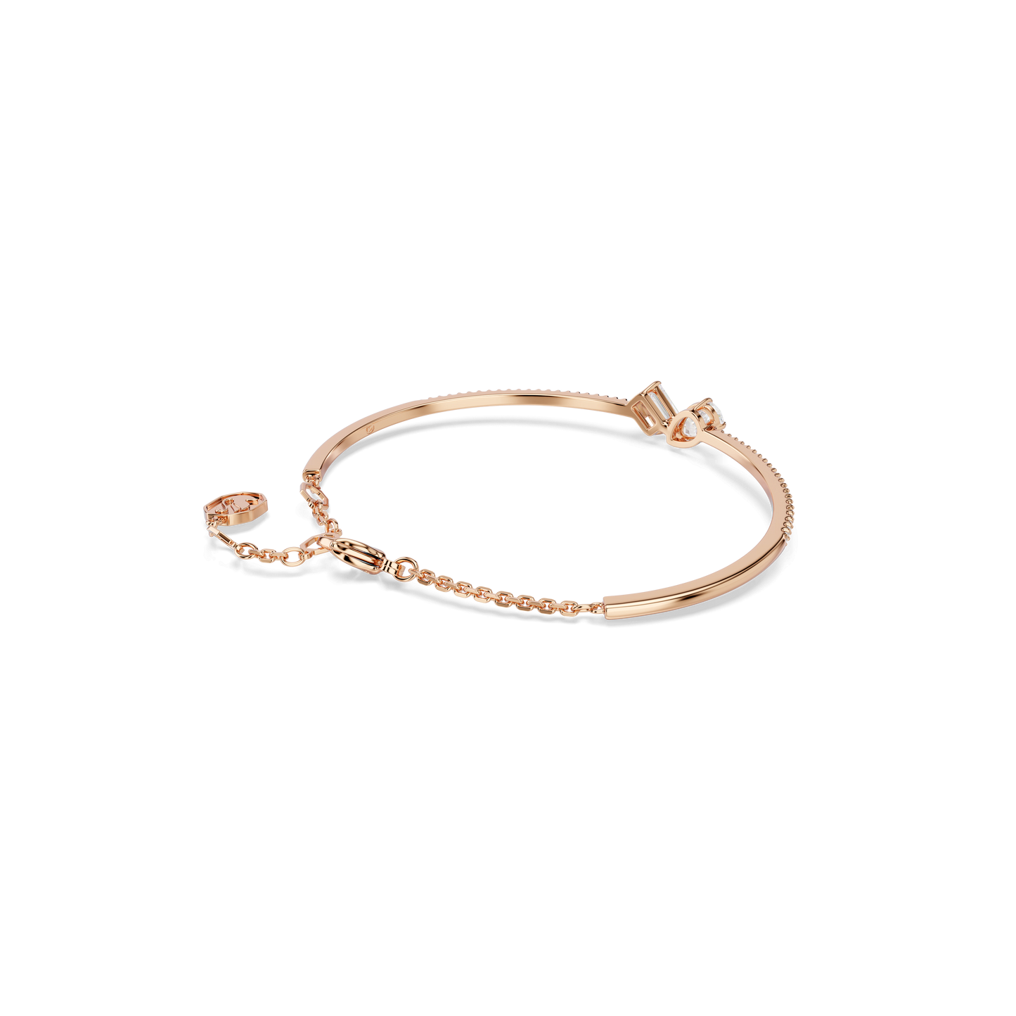 Mesmera bangle, Mixed cuts, White, Rose gold-tone plated 5734247