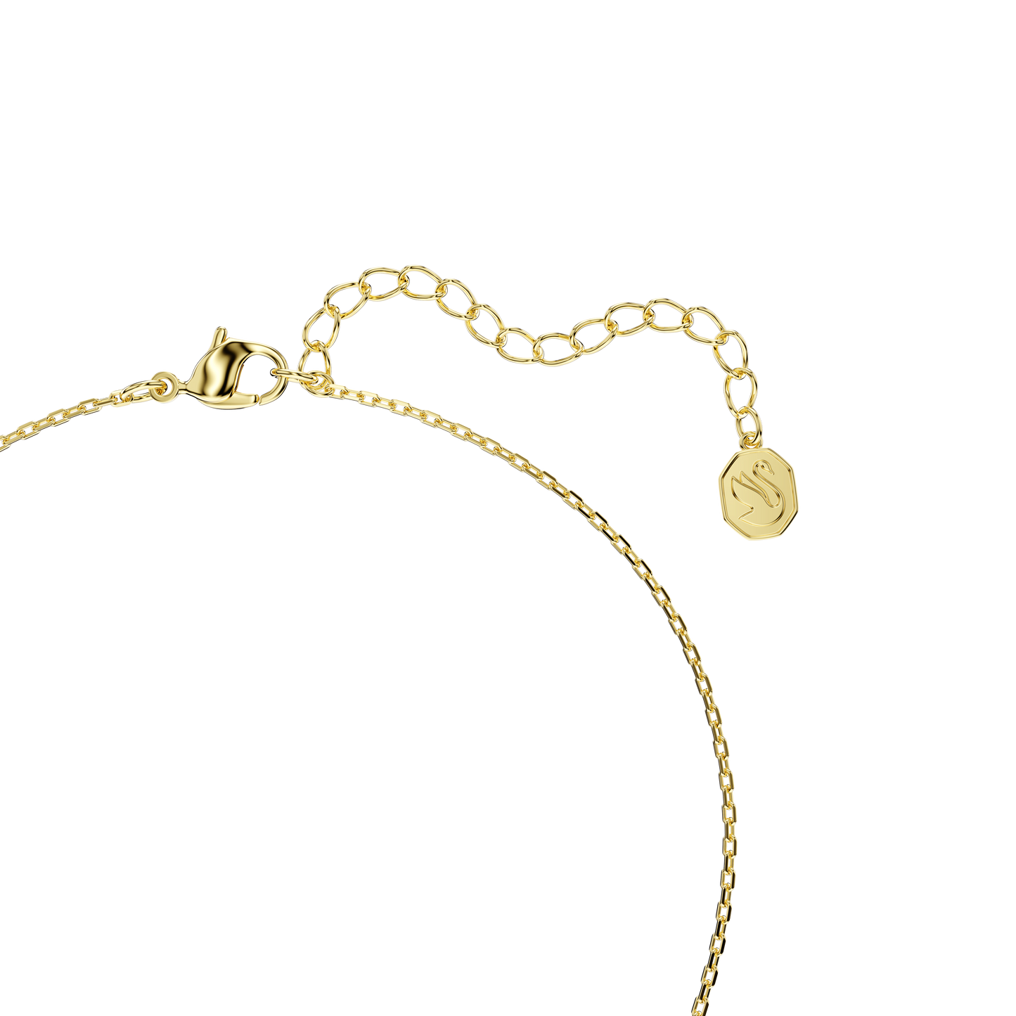 Bella V pendant, Round cut, Green, Gold-tone plated 5735387