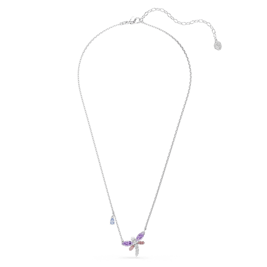 Ariana Grande x Swarovski pendant, Mixed cuts, Dragonfly, Multicolored, Rhodium plated 5737383
