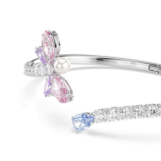 Ariana Grande x Swarovski bangle, Mixed cuts, Dragonfly, Multicolored, Rhodium plated 5737401